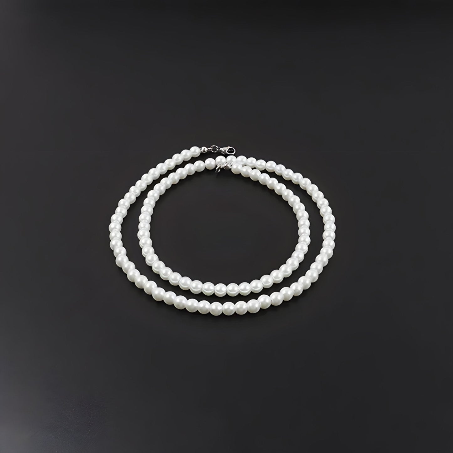 Collar Dúo de Acero y Perlas - El Rincón